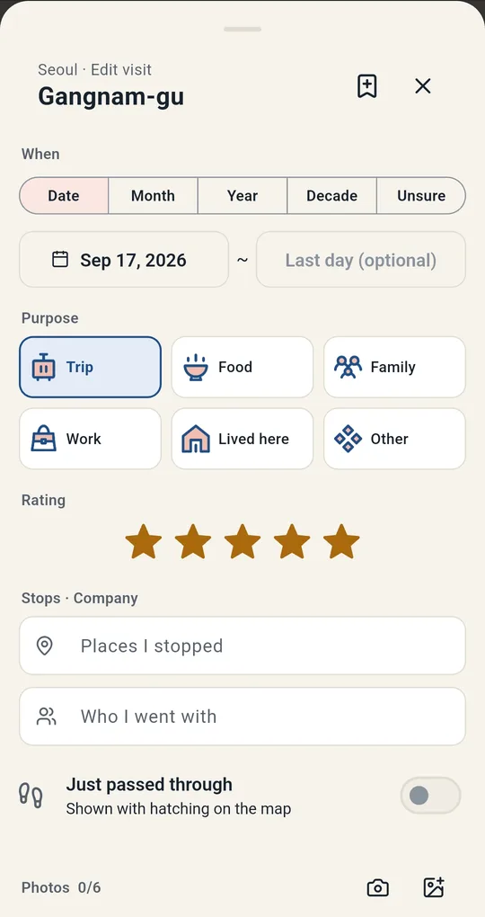 Just passed through switch at the bottom of the visit card