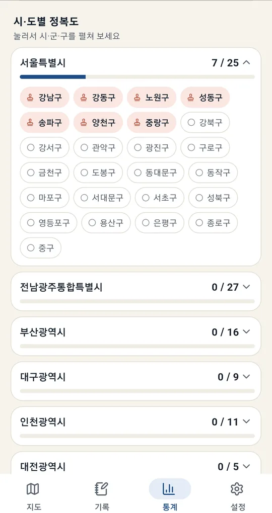 시·도별 정복도 목록
